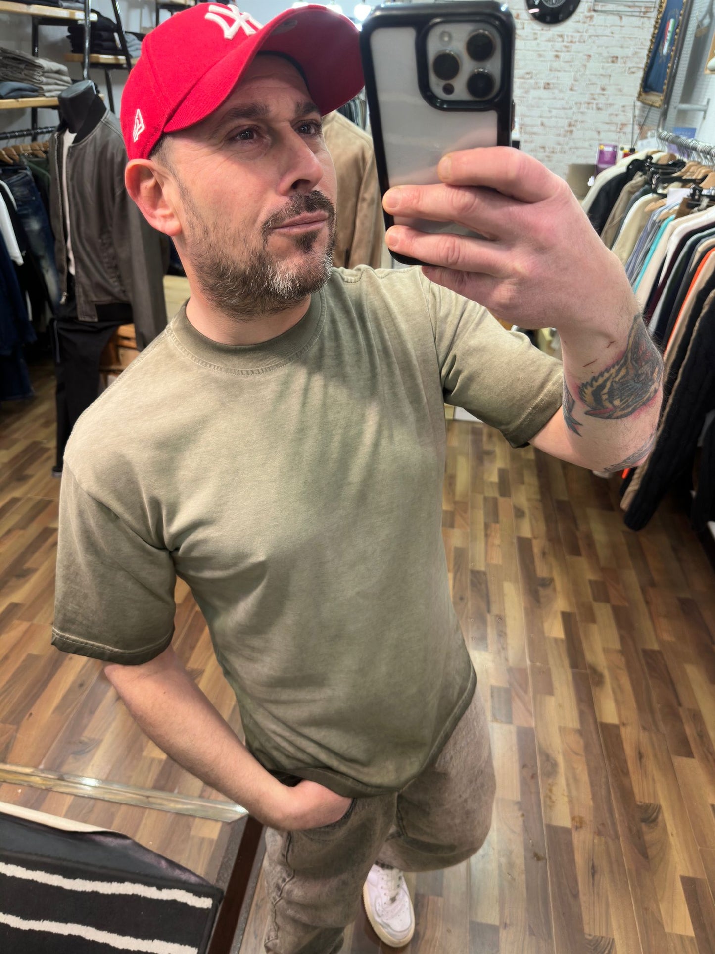 T SHIRT WARREN WEBBER EFFETTO DEGRADE' MARMORIZZATO