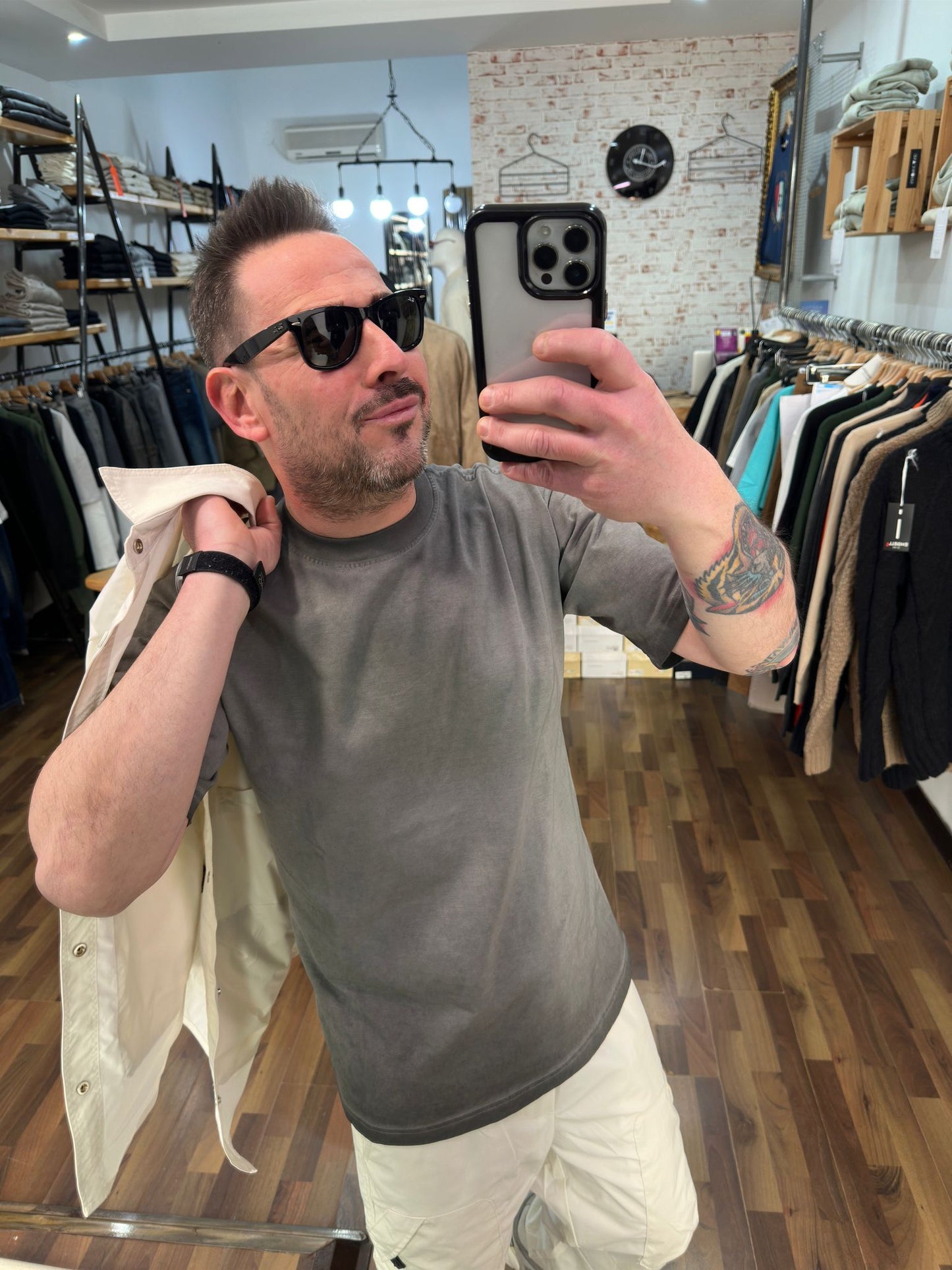 T SHIRT WARREN WEBBER EFFETTO DEGRADE' MARMORIZZATO