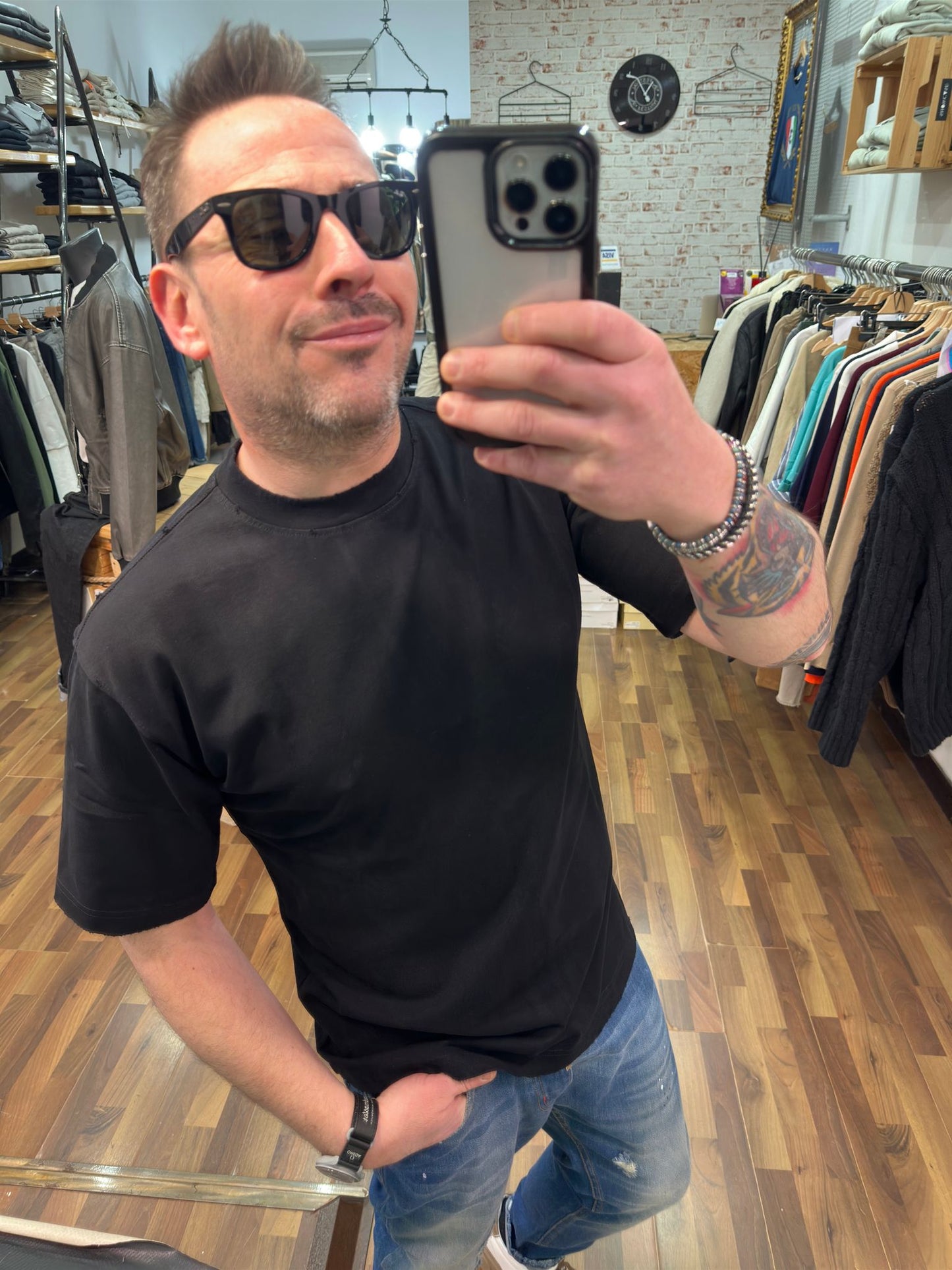 T SHIRT WARREN WEBBER DISP IN VARI COLORI 220GR. EFFETTO DEGRADE' ALLE CUCITURE