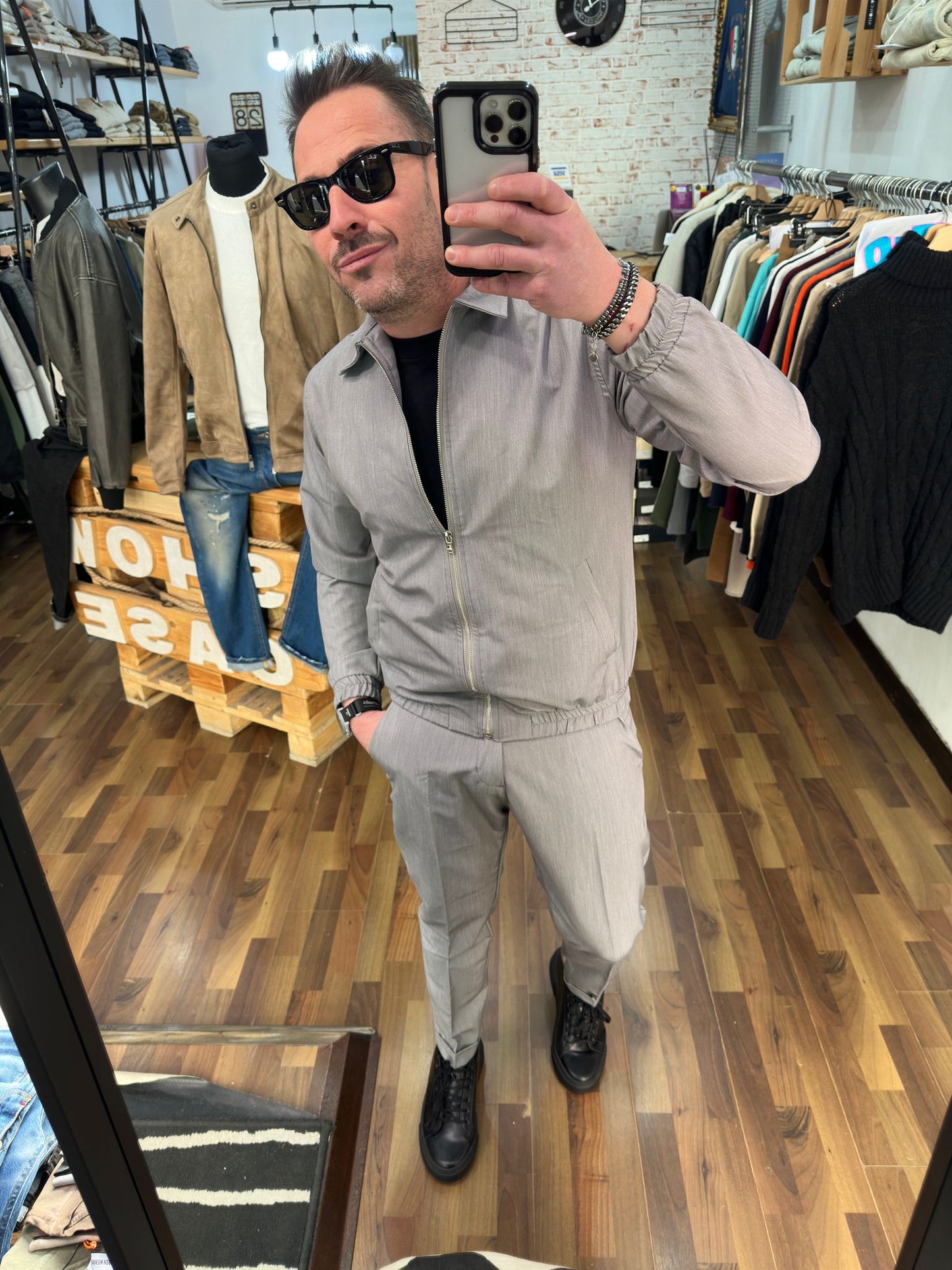 COORDINATO CLASSICO SPORTIVO PANTALONE PIU GIACCA