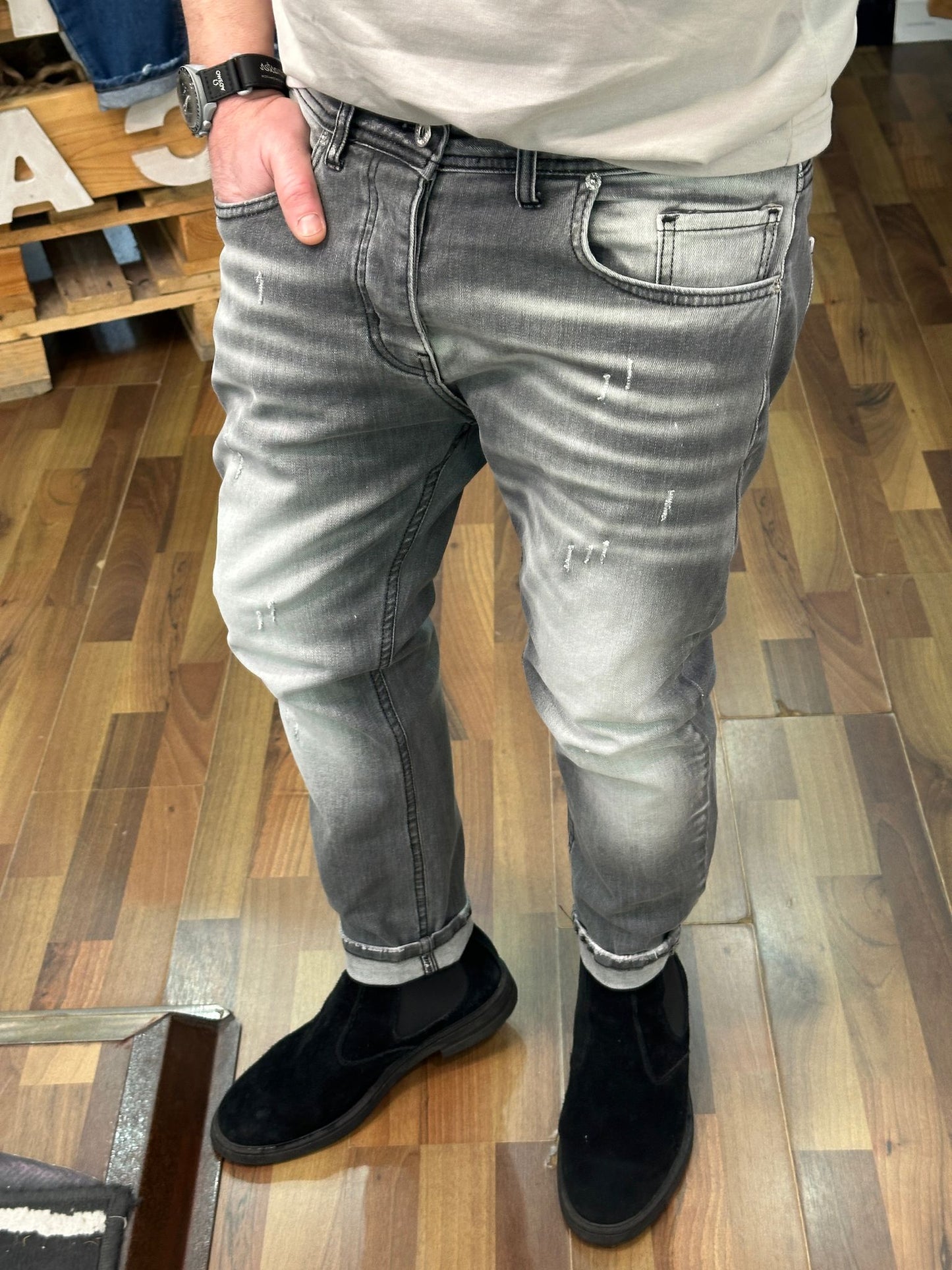 JEANS CIANOTIC MOD BRANDO GRAY
