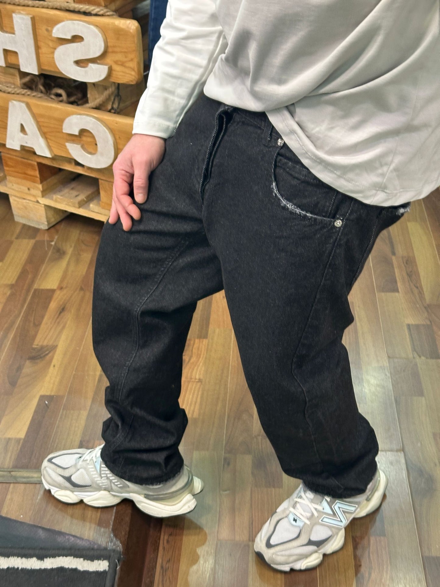 JEANS BAGGY FIT SUPERBLACK CIANOTIC MOD STRAIGHT FIT 01